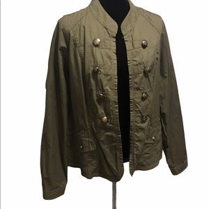 NWT Maurice’s plus size 2 army green jacket